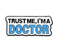 Elegante broche esmaltado con temática de hospital con diseño creativo de letras para médico y enfermera, accesorio de solapa, regalo de confianza y cuidado, talla única, como se describe
