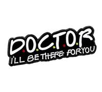 Elegante broche esmaltado con temática de hospital con diseño creativo de letras para médico y enfermera, accesorio de solapa, regalo de confianza y cuidado, talla única, como se describe