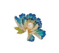 Elegante broche esmaltado de melocotón, accesorios de joyería de moda para mujer, pin de solapa para ropa, ramillete, joyería para boda, fiesta, accesorio de moda étnica, talla única, como se describe