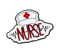 Elegante broche esmaltado para el pecho del personal del hospital con diseño de letras inglesas, pin de solapa de aleación, accesorio de regalo, médico o enfermera, regalo de letra inglesa, One Size