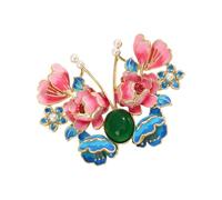 Elegante broche floral de mariposa, broche de aleación para chaquetas, vestidos, elegante accesorio de mujer, accesorio de moda, broche de flores de mariposa, accesorio de aleación, trajes diarios