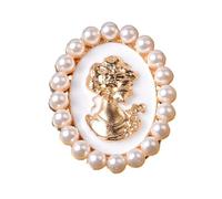 Elegante broche geométrico floral con motivos de mariposa para una elevación de moda sin esfuerzo, M, Metales no preciosos, Jade