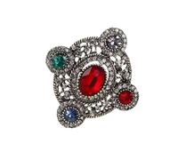 Elegante broche ovalado con lazo corazón y corsafe pin de solapa regalo para bodas fiestas ropa de noche insignia vintage ligera, talla única, como se describe