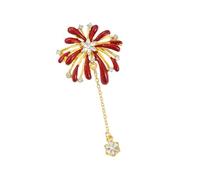 Elegante broche pirotecnológico con diamantes de imitación brillantes para más atractivo, adecuado para diferentes ocasiones, pin de solapa romántico, Einheitsgröße, como se describe