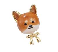 Elegante broche Shiba Inu joyería caprichoso broche Shiba Inu adorno ideal para añadir diversión a tu armario, talla única, Resina, No es una piedra preciosa
