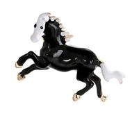 Elegante broche simbólico de caballo chino zodiaco vintage pin de aleación para sombrero o solapa accesorios de ropa bolsa pin, talla única, como se describe
