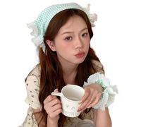 Elegante bufanda de check Head Scrunchies
