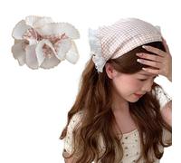 Elegante bufanda de check Head Scrunchies