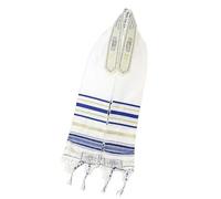 Elegante bufanda religiosa para la cabeza, tela suave y aireada, bordes tradicionales hechos a mano, adecuado para oraciones diarias y festivales, accesorio de oración para bebés y bebés, azul real