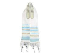 Elegante bufanda religiosa para la cabeza, tela suave y aireada, bordes tradicionales hechos a mano, adecuado para oraciones diarias y festivales, accesorio de oración para bebés y bebés, azul celeste