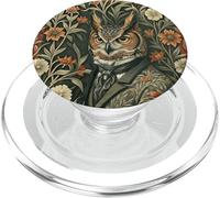 Elegante búho cornudo en el Bosque de Noche PopSockets PopGrip para MagSafe