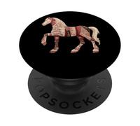 Elegante Caballo Floral Patchwork Western Boho PopSockets PopGrip Adhesivo