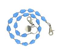 Elegante cadena de calavera acrílica azul para pantalones, accesorio de metal versátil adecuado para los amantes del hip hop y la moda punk