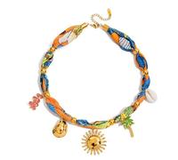 Elegante cadena de clavícula con delicado colgante de mar para vacaciones y fiestas, gotas de aceite de acero inoxidable para uso diario, collar de gota de aceite de acero inoxidable para vacaciones