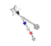 Elegante cadena de estrella hecha de aleación resistente que ofrece una mezcla de estilos frescos y dulces para mujeres modernas, uso casual, joyería elegante para el cabello
