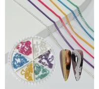 Elegante cadena de uñas 3D de moda para decoración de uñas para mujeres y niñas