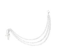 Elegante cadena de zapatos con colgante de cruz ahuecada, de aleación resistente, decoración para zapatos deportivos de moda y cadenas ajustables de lona