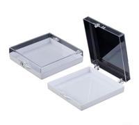 Elegante caja de almacenamiento de acrílico transparente para salones de uñas y uso doméstico, hecha a mano para una mayor durabilidad (blanco)