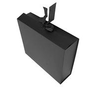 Elegante Caja de de Naranja con Tapa y Cinta para Perfume y Artículos Grandes 12.2 X 10.6 X 3.5 Pulgadas | Embalaje Ideal para Joyas Cosméticos (BLACK)