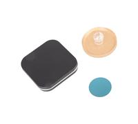 Elegante caja de polvo con cierre magnético de 59 mm, tamaño interior con sello de presión seguro, textura de hierro, adecuada para almacenamiento de cosméticos, soporte de polvo de chorro suave