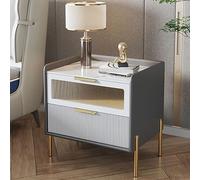 Elegante cajón superior de pizarra, pequeño armario de almacenamiento para decoración del hogar y manualidades, acabado de vidrio templado, ideal para dormitorio, sala de estar y soluciones de