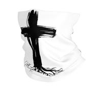 Elegante Calentador de Cuello,Arraigado en Cristo Fe Religioso Jesús,Sombreros Antideslizante Cuello Bufanda para Pesca Caza Cámping 26X30cm