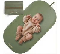 Elegante cambiador de cuero vegano para tu bebé, tapete cambiador suave y fácil de limpiar para uso en casa o en el hogar, tapete ligero y plegable que cabe perfectamente en cualquier bolsa de pañales