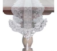 Elegante camino de encaje con intrincado bordado para bodas, cenas diarias y celebraciones