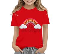 Elegante camisa para hombre Clothes First Day of School Shirt In My Pre School Shirt Toddler Kindergarten Shirts Schwarz Bluse Stehkragen, rojo, 6-7 años