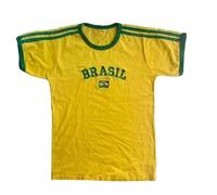 Elegante camiseta de mujer para mujer, camiseta de Brasil, camiseta de manga corta, camiseta gráfica para mujer, estilo vintage de los años 90, camisetas de tirantes, amarillo claro, L