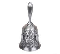 Elegante campana de mano de aleación de zinc, complemento perfecto para bodas y necesidades de decoración del hogar (plata mate)