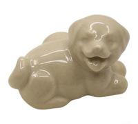 Elegante caricatura de dopamina para tirador de puerta de cachorro, estructura de cerámica y porcelana con reflejos de cobre, adecuado para varios tipos de gabinetes (color tierra)