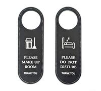 Elegante cartel colgante con texto en inglés "Do Not Disturb", ideal para hoteles y oficinas de terapia