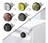 Elegante casillero de combinación de 3 dígitos de aleación de zinc para cajas de herramientas, armarios y más (bronce verde)