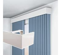 Elegante cenefa opaca de 3,7 m y cubierta de cornisa, no necesita rieles para una decoración elegante del hogar y control de la luz.
