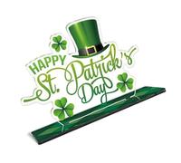 Elegante centro de mesa de acrílico con temática del día de Patricio, cubierta de celebración irlandesa para decoración del hogar y la vida, decoración de mesa de trifolio