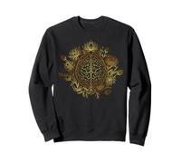 Elegante Cerebro Floral Lotus Mindfulness Espiritual Sudadera