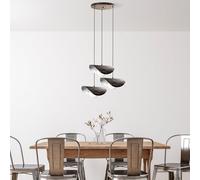 Elegante chandelier, cuerpo de metal, 50 cm de diámetro, altura ajustable de 75 a 112 cm, 3 enchufes E27, perfecto para decoración moderna del hogar