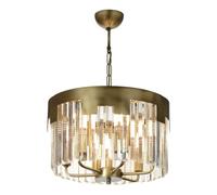 Elegante chandelier, vintage, cuerpo de metal, 60 cm de altura, 40 cm de diámetro, 6 bombillas E14 máx. 40 W, diseño moderno y glamuroso para una decoración elegante del hogar
