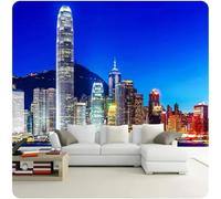 Elegante Cimas De Montañas Ciudad Arquitectura Río 3D Papel Pintado Pared Fácil Instalación Oficina Sala Estar Sofá Dormitorio TV Fondos Decoración-430cm×300cm