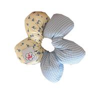 Elegante cinta para el pelo con diseño floral a rayas para mujer, tela elástica suave, para la cabeza, coleteros de flores exageradas para estudiantes