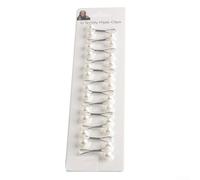 Elegante clip de bufanda de perlas en forma de U para mujer, broche de hierro hecho a mano con perlas de imitación, hebilla decorativa ligera para chales, capas, faldas, accesorio (blanco)