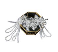 Elegante clip de encaje para el pelo, hermosa diadema con cuentas, adorno de encaje para peinados de boda y fiesta