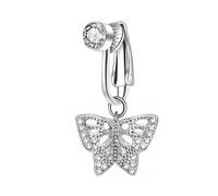 Elegante clip de ombligo de cobre, no requiere perforación, abrazadera ajustable para ombligo, joyería para todos los tamaños de cintura, vientre portátil, talla única, como se describe, como se