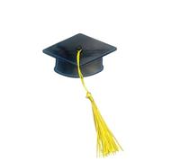Elegante clip para cabello en forma de sombrero de graduación con borlas que fluyen Accesorio divertido para fotos de graduación para niñas y mujeres Postizo unisex para fiesta de graduación