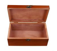 Elegante cofre del tesoro de madera con cerradura, solución de almacenamiento perfecta para coleccionables y recuerdos (M)