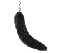 Elegante colgante de bolsa con forma de cola de animal, funda de teléfono, adornos de moda, llavero unisex suave, llaveros coloridos para bolsos