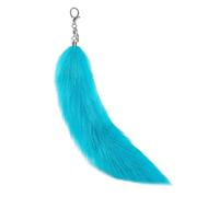Elegante colgante de bolsa con forma de cola de animal, funda de teléfono, adornos de moda, llavero unisex suave, llaveros coloridos para bolsos