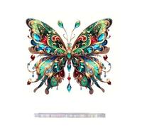 Elegante colgante de mariposa de acrílico plano 2D con diseño de cristal para espejo trasero de coche y decoración de ventana, accesorios de dijes de coche