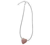 Elegante collar con colgante de corazón grande, joyería única, cadena única para el cuello para mujeres y niñas, corazón simple y grande, talla única, como se describe, como se describe